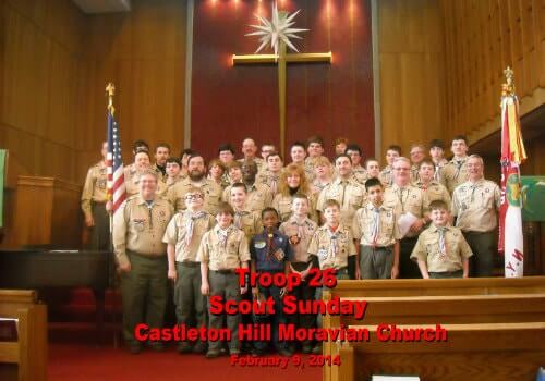 Boy Scout Troop 26 at Castleton Hill